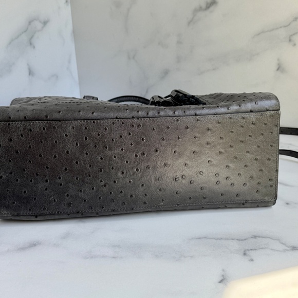 Coach Limited Edition Pinnacle Leighton in Ostrich Embossed Leather - Gray - Picture 6 of 9